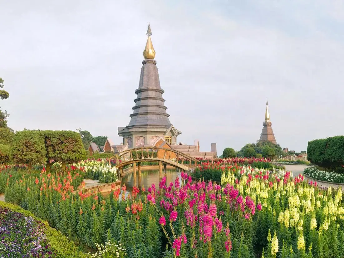 The twin royal pagodas on Doi Inthanon