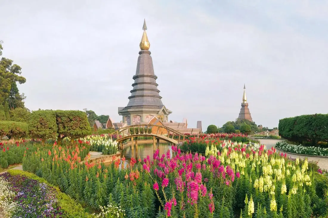 The twin royal pagodas on Doi Inthanon