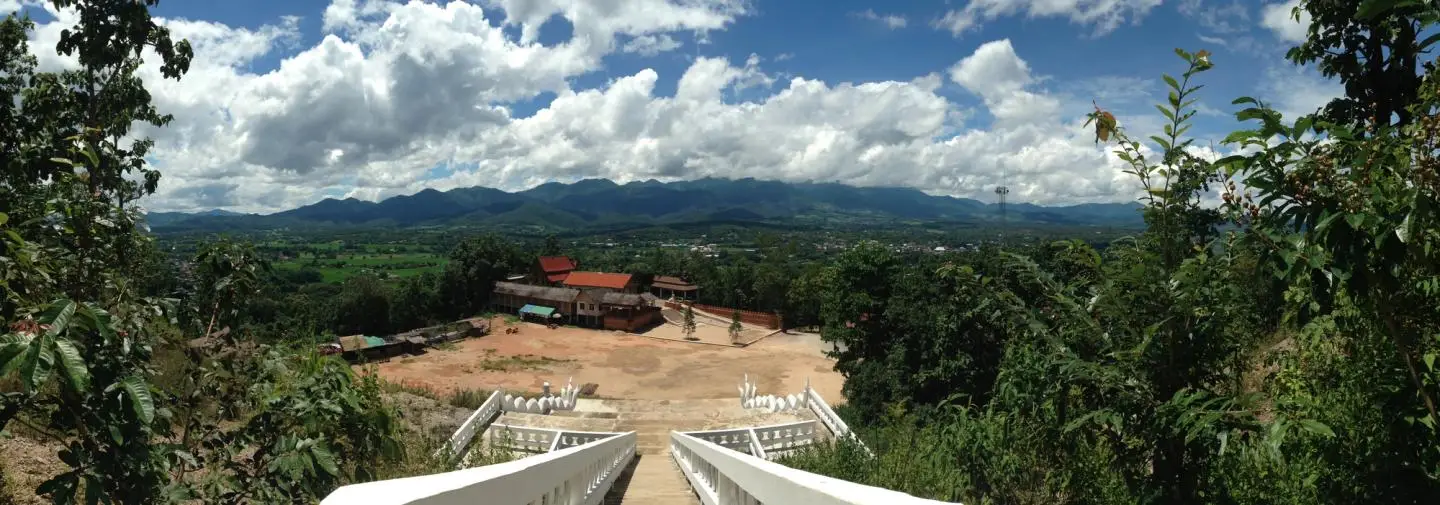 The Pai valley seen from the Big Buddha steps