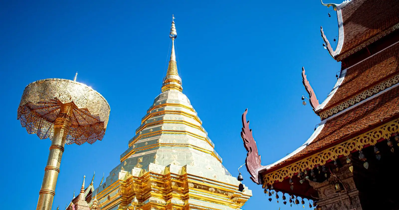 The golden chedi of Wat Phra That Doi Suthep above Chiang Mai