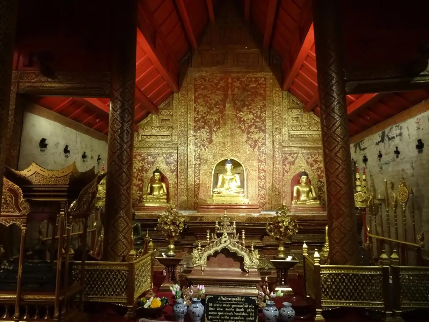 Inside Wihan Lai Kham at Wat Phra Singh