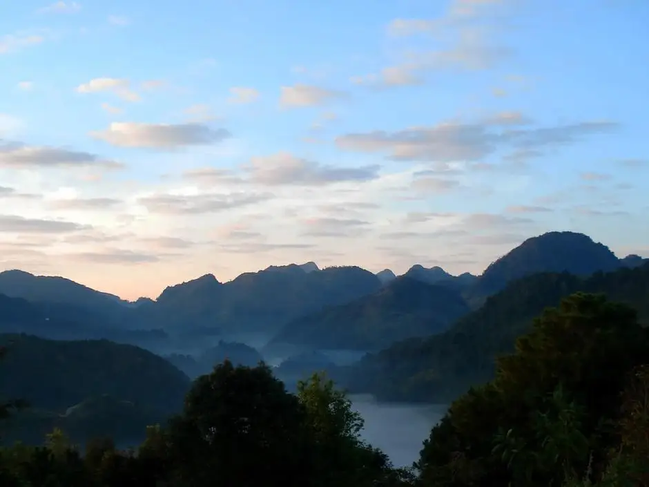 Sea of mist at Doi Ang Khang at dawn