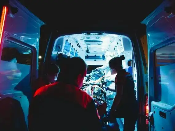 ambulance in night